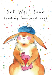 Bunny Hugs Get Well Greeting Card