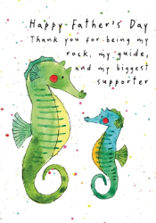 Seahorses Fathers Day Greeting Card