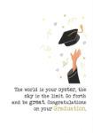 Word Your Oyster Graduation Greeting Card