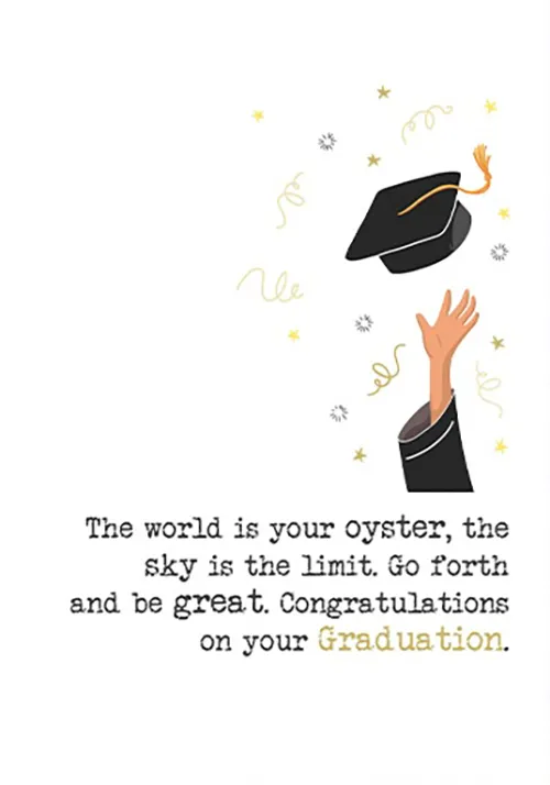 Word Your Oyster Graduation Greeting Card