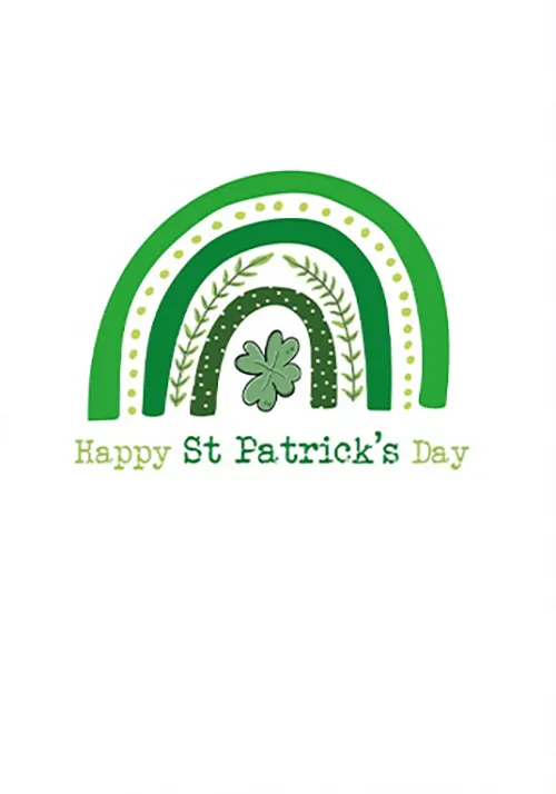 Saint Patrick's Rainbow Greeting Card