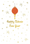 Red Lantern Happy Chinese New Year Greeting Card