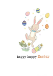 Juggling Bunny Easter Greeting Card