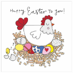 Chicken Nest Easter Greeting Card