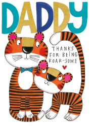 Roarsome Daddy Fathers Day Greeting Card