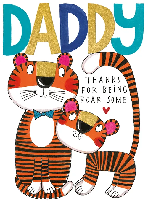 Roarsome Daddy Father's Day Greeting Card