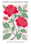 Red Valentine's Day Greeting Card Roses