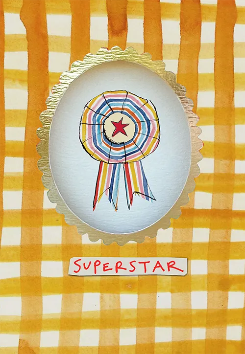 Frame Superstar Poet Congratulations Greeting Card