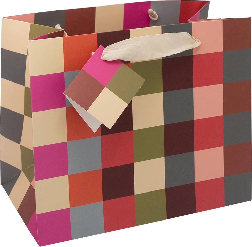 Geo Check Landscape Gift Bag