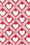 Red Check Heart Love Greeting Card