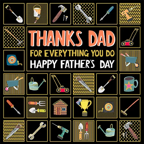Tools Fathers Day Greeting Card
