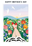 Field Kick Back Mother's Day Greeting Card