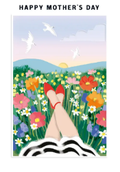 Field Kick Back Mothers Day Greeting Card
