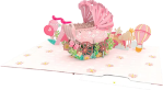 3D Baby Girl Greeting Card