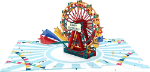 3D Birthday Ferris Wheel Greeting Card
