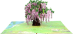 3D Wisteria Blank Greeting Card