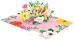 3D Birthday Party Floral Greeting Card