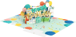 3D Birthday Party Presents Greeting Card