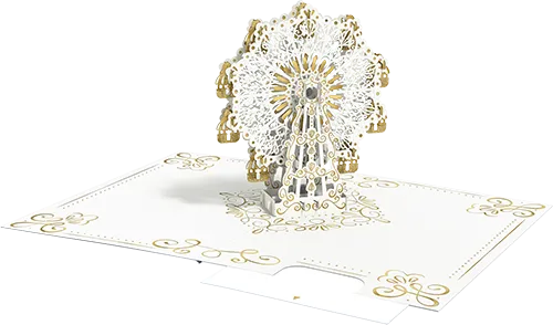 3D Ferris Wheel Blank Greeting Card