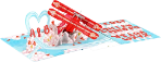 3D Super Love Plane Greeting Card