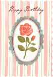 Rose With Love Birthday Greeting Card