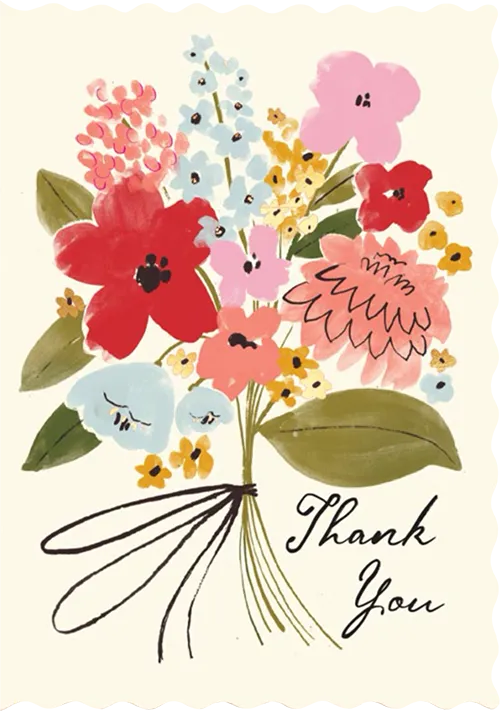 Flowers Thank You Greeting Card