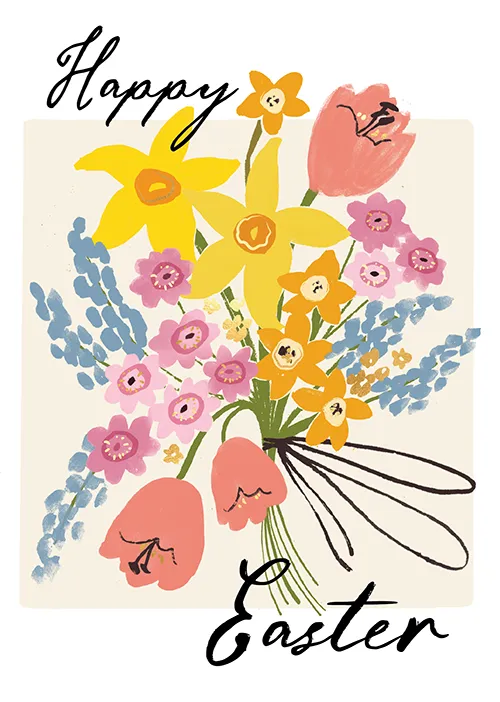 Bouquet Easter Greeting Card