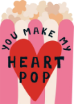 Heart Pop Love Diecut Greeting Card