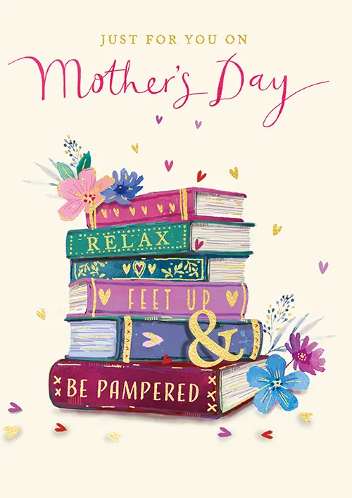 Relax Books Mother's Day Greeting Card