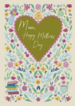 Gold Heart Mother's Day Greeting Card
