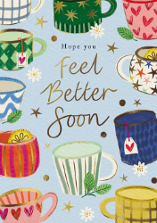 Feel Better Mugs Get Well Greeting Card