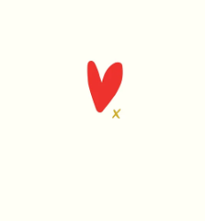 Heart X Love Greeting Card