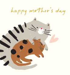 Mama Cat Mothers Day Greeting Card