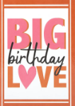 Big Bday Love Birthday Greeting Card