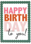 To You Text Birthday Greeting Card