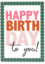 To You Text Birthday Greeting Card