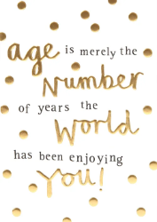 Age Is Number Birthday Greeting Card