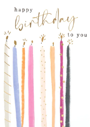 Sketch Candles Birthday Greeting Card