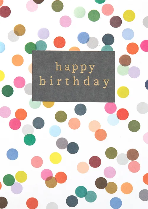 Colorful Dots Birthday Greeting Card