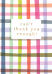 Colorful Plaid Thank You Greeting Card