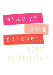 Always Forever Anniversary Greeting Card