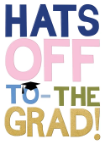 Grad Hats Off Graduation Greeting Card