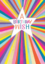 Window Star Birthday Greeting Card