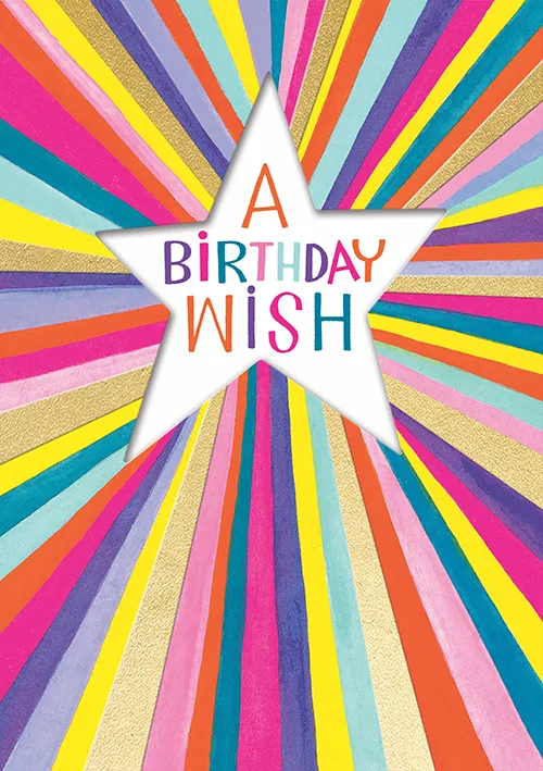 Window Star Birthday Greeting Card