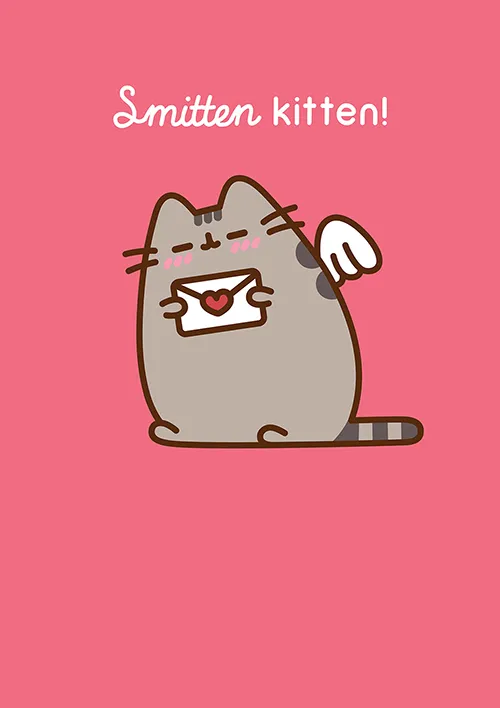 Smitten Kitten Love Greeting Card