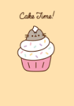 Pusheen Cupcake Birthday Greeting Card
