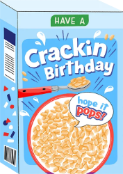 Crackling Cereal Birthday Greeting Card