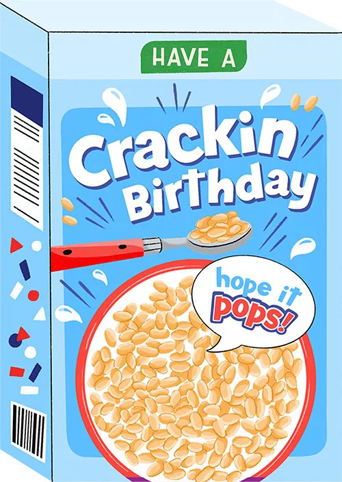 Crackling Cereal Birthday Greeting Card
