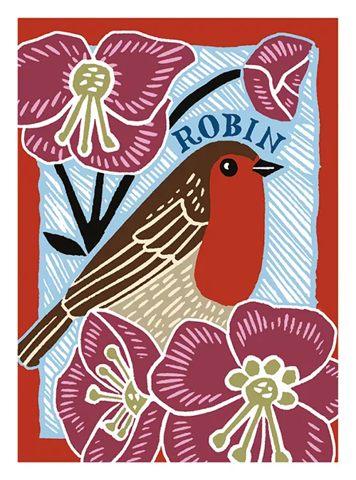 Robin Blank Greeting Card