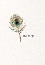 Feather To Say Friendship Greeting Card